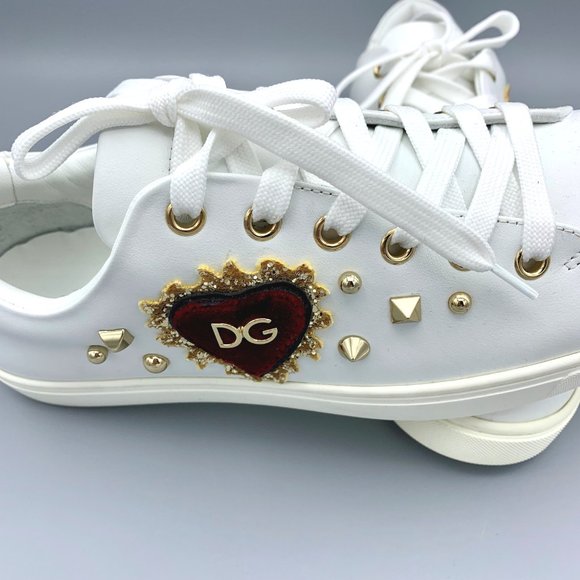 NIB DOLCE & GABBANA Heart Portofino Sneakers - Picture 10 of 14